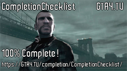 Grand Theft Auto IV 100 Completion Checklist GTA4 TV