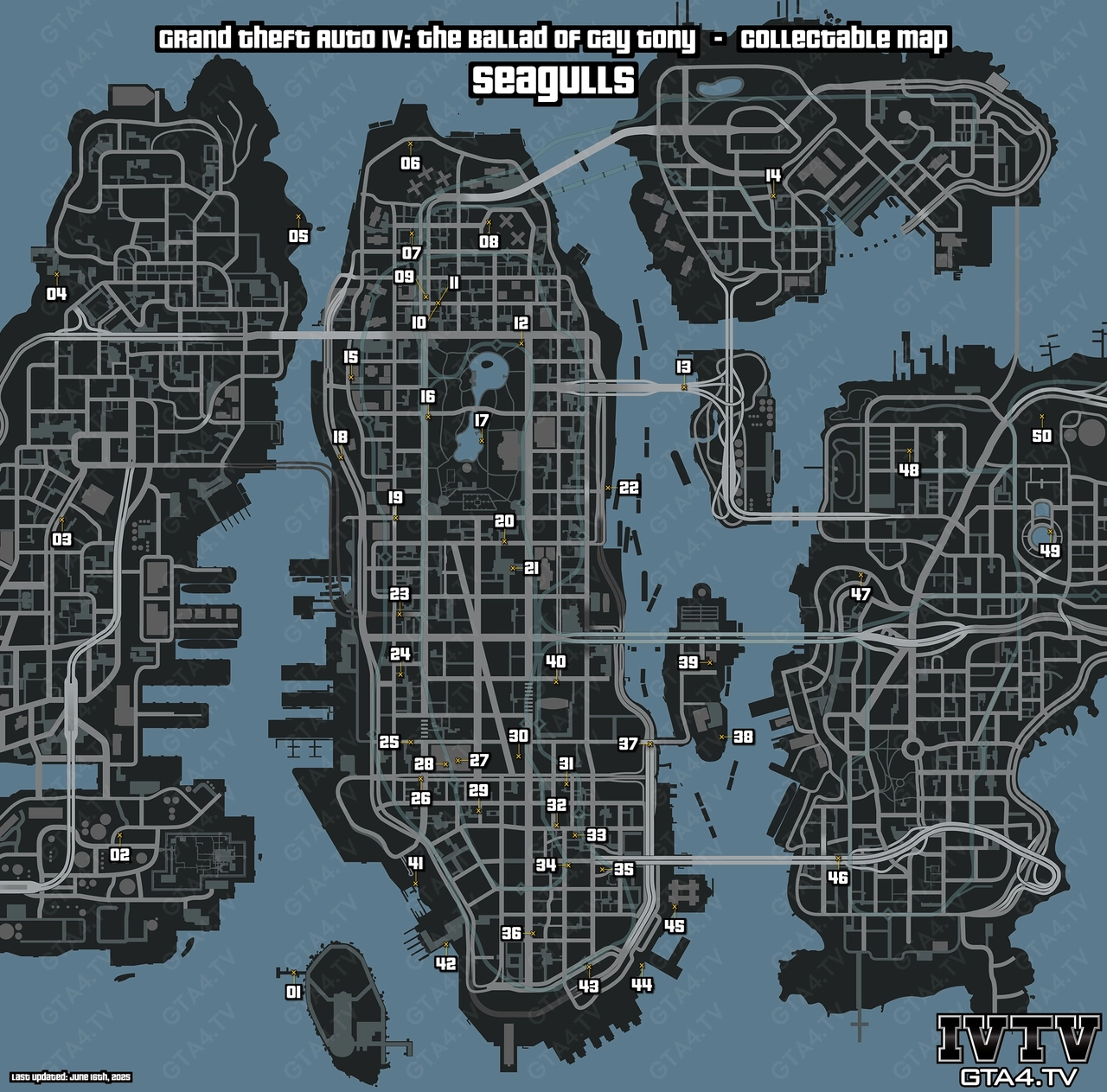 GTA IV: The Ballad of Gay Tony Seagulls Map