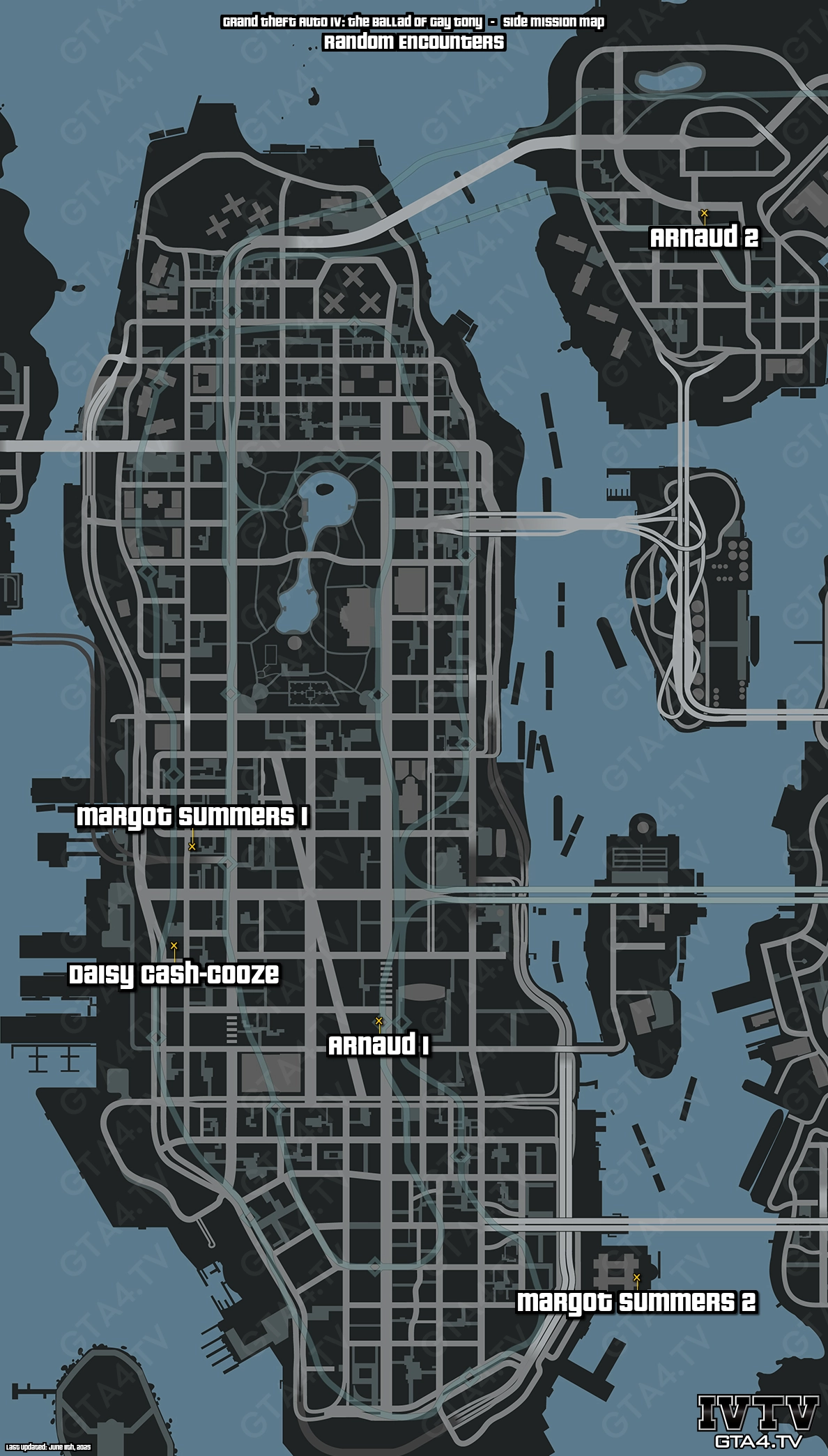 GTA IV: The Ballad of Gay Tony Random Encounters Map
