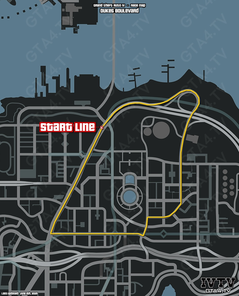 GTA IV Dukes Boulevard Map
