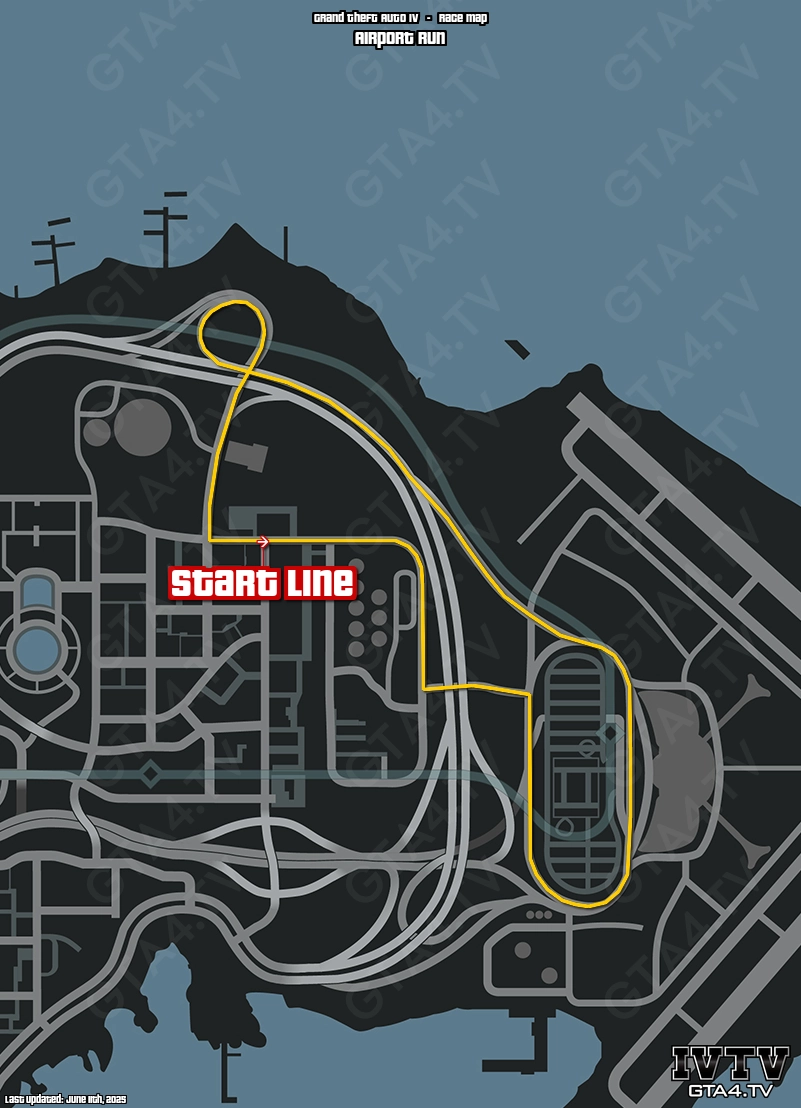 GTA IV Airport Run Map