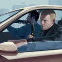 Artwork showing two armed men in a car. | Views: 2834